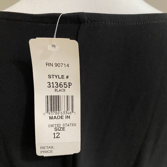 Black Bell Sleeve Dress Comfortable fit Size 12 - Picture 4 of 7